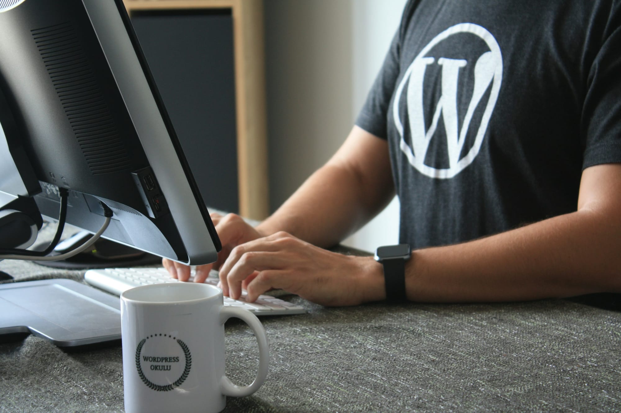 man with wordpress logo - WordPress Automatic Internal Links